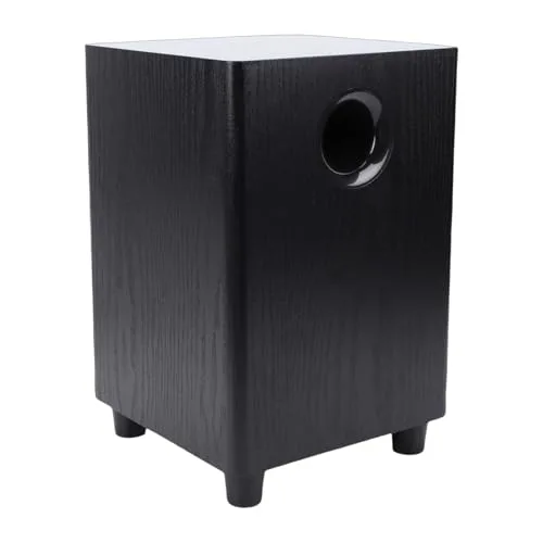 VELATEMOR Caisson de Basses alimenté de 6,5 Pouces, Haut-Parleur de Basse Passive 100 W avec Basses Profondes pour Home Cinéma et TV, Plug and Play, Audio Domestique Compact
