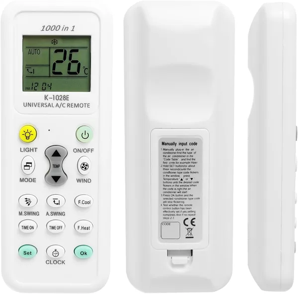 Telecomando Universale Condizionatore Climatizzatore per LG, Gree, Midea, Toshiba, Haier, Daikin, Hitachi, Sharp, Mitsubishi, Samsung, Hisense, Fujitsu e Oltre 1000 Marchi A/C Controller