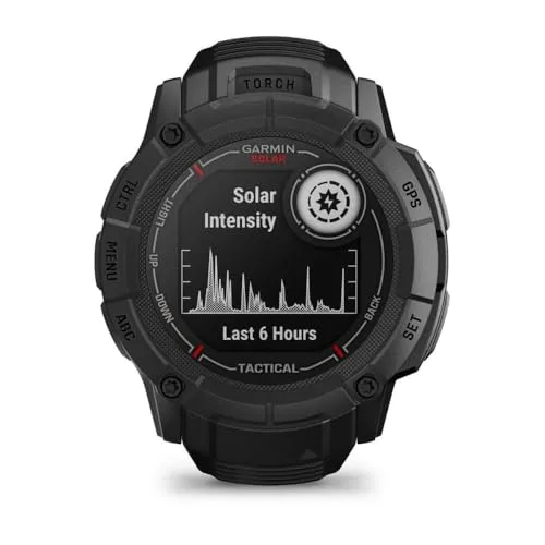 Garmin Instinct 2X Solar Tactical Edition Smartwatch GPSe, Czarny, XL