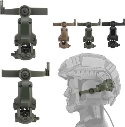 Schnellhelm ARC Rail Adapter COMTAC3 Taktische Tonabnehmer Headset Suspension Kopfhörer Halterung Multi-Winkel Rotation für OPS CoreARC & Team Wendy M-LOK Schiene, Jagd Ohrenschützer Unterstützung
