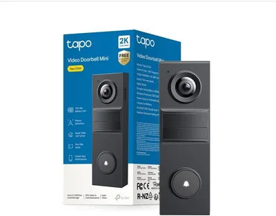 Tapo D205 - Videoportero 2K 3 MP, Campo de visión 160°, batería de 5200 mAh