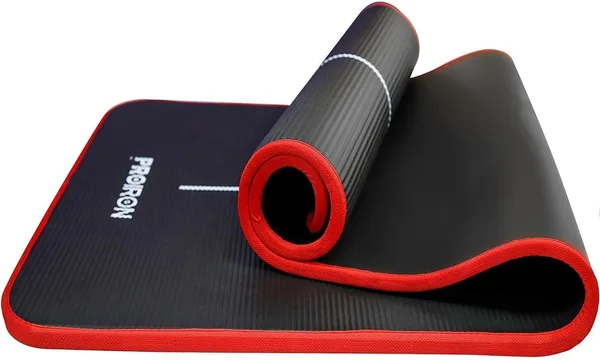 PROIRON Tappetino Fitness Ultra Spessore 15 mm, Ideale per Yoga, Pilates, Ginnastica, Palestra Allenamento, Antiscivolo Ultra Morbido Materiale NBR, Ecocompatibile con Cinturino, 1800 x 610 x 15mm