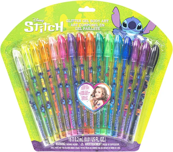 Stitch Zestaw Brokat Body Art 16 szt Dziewczynki 3+