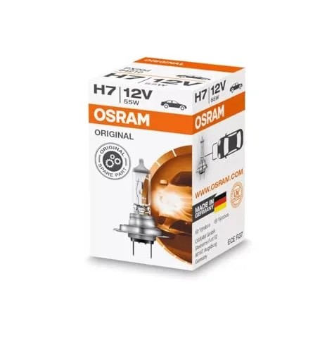 Osram ORIGINAL H7, ampoule de phare halogène, 64210, 12V,PX26d, boîte pliante (1 ampoule)