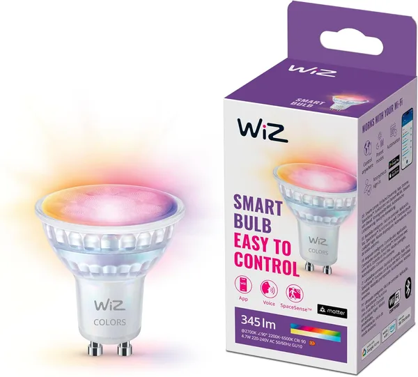 WiZ GU10 Faretto Smart, Sostituzione lampadina GU10 da 50W