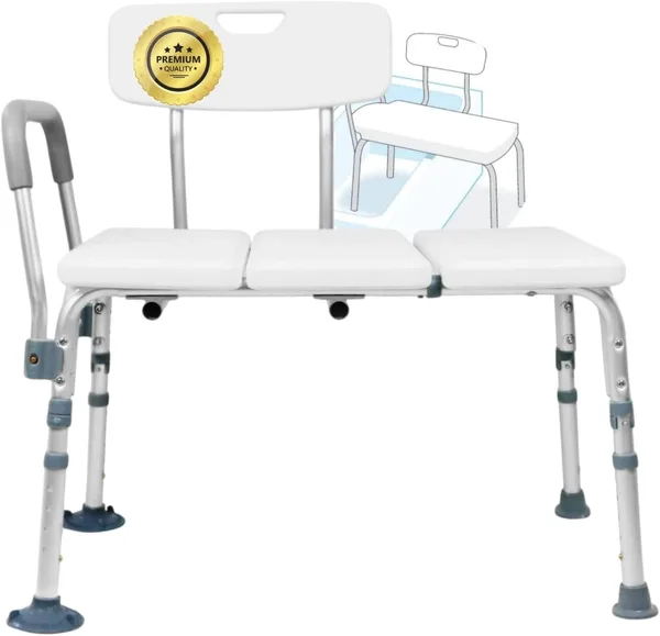 OrtoPrime Sedile per Vasca da Bagno per Anziani – Sedia per Vasca da Bagno Sicura – Seduta Vasca da Bagno Anziani Regolabile – Sgabello per Doccia
