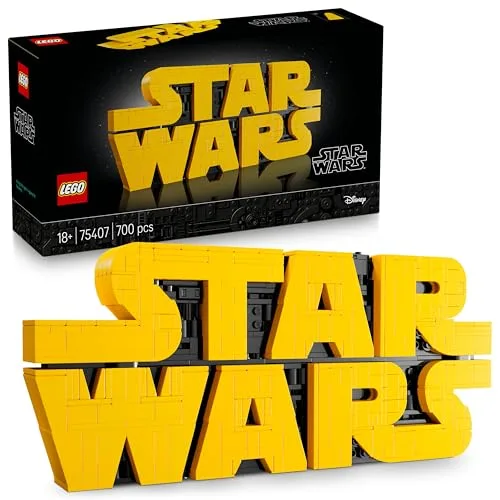 LEGO Star Wars 75407 Logo Star Wars in Mattoncini - Set di Costruzioni per Adulti Fai-da-Te - Kit di Modellismo da Collezione dalla Cultura Pop - Gadget da Esposizione per Casa o Ufficio - Idea Regalo