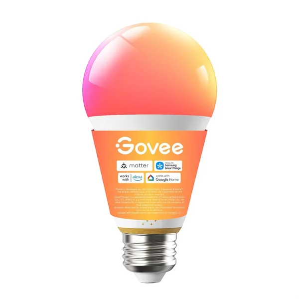 Govee E27 LED Smart Glühbirne, 1600 Lumen RGBWW, A21 dimmbar, 1 Stück