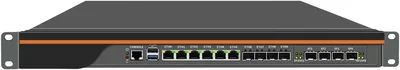 1U Firewall Appliance with QAT, PFSense, OPNsense, VPN, Router PC, PVE Server, Atom C3758, RN03, 6 x 1GbE LAN, 4 x 2.5GbE LAN, 4 x SFP+ X553, DPDK Support, 16G RAM, 128G SSD