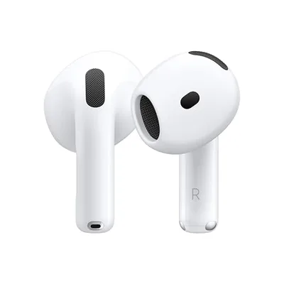 Apple AirPods 4, Bezprzewodowe słuchawki douszne Apple AirPods 4, słuchawki Bluetooth, Spersonalizowany dźwięk przestrzenny, odporność na pot i wodę, etui ładujące USB‑C