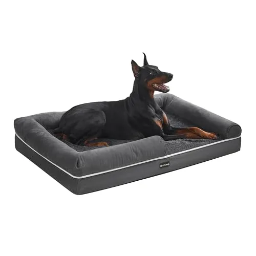 Feandrea Orthopädisches Hundebett, weiche Polsterung, 120 x 85 x 18 cm