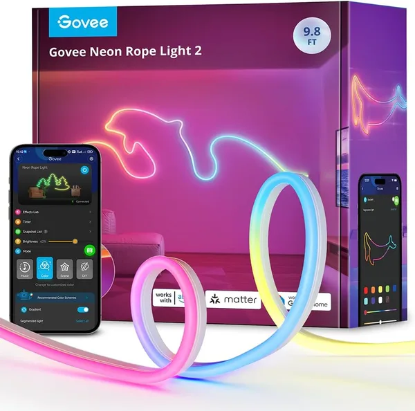 Govee Taśma LED Neon 2 Matter RGBIC, 3 m