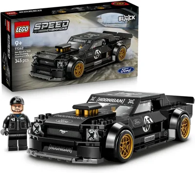 LEGO Speed Champions 65 Ford Mustang Hoonicorn V1 Kena Blocka 77262 | Model samochodu, zestaw klocków, prezent dla fana motoryzacji 9+, z minifigurką, 345 elementów