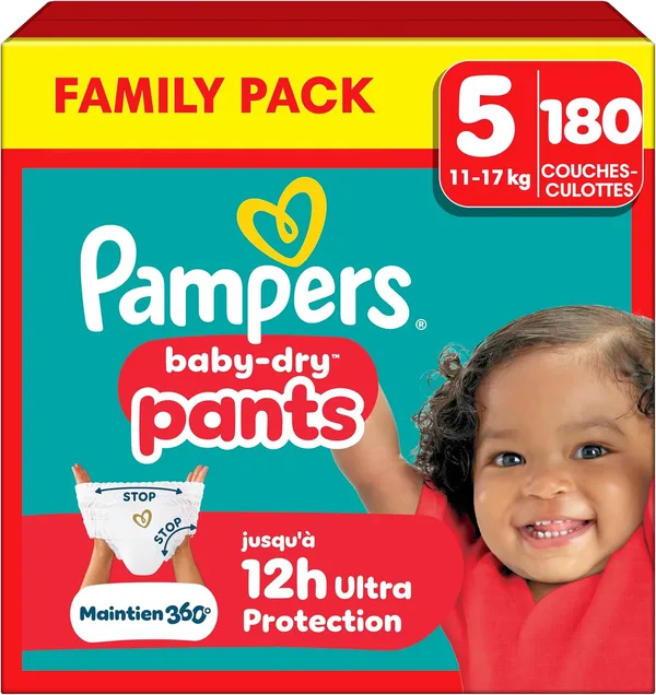 Pampers Baby-Dry Pants Größe 5, 180 Windeln, 11kg-17kg