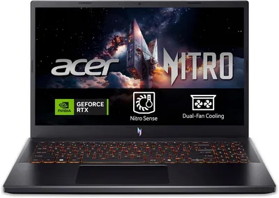 ACER Nitro V 15 ANV15-52, Laptop do gier 15.6", Full HD IPS (Intel Core i5 13420H, 16 GB RAM, 512 GB SSD, GeForce RTX 5070, Bez systemu operacyjnego), Czarny, Klawiatura QWERTY Hiszpański