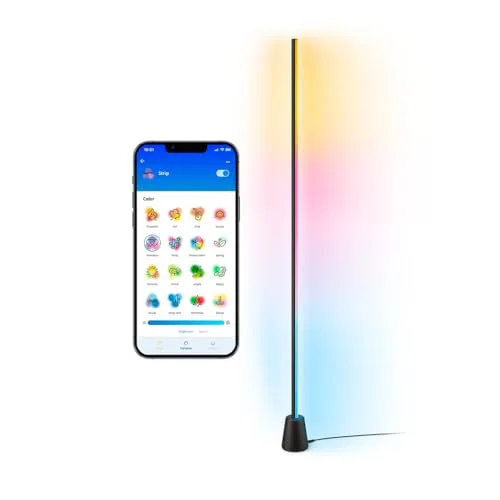 WiZ Lampa podłogowa gradient, Wyświetla wiele kolorów jednocześnie (RGBIC), Łatwy montaż i konfiguracja, łączy się z Wi-Fi, Sterowanie Aplikacją/Głosowe, Działa z Google Home, Alexą i HomeKit