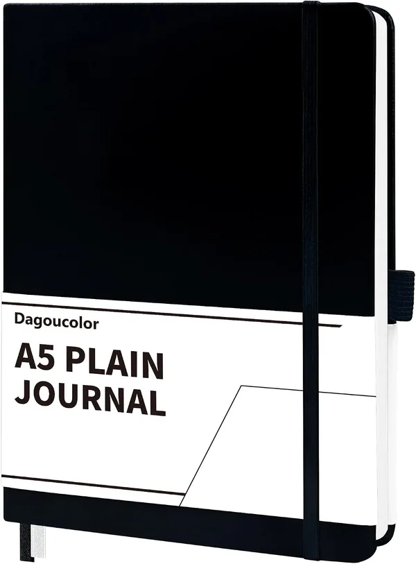 Notatnik, A5, 90 Arkuszy (180 Stron), PU Twarda Okładka Notesy, 120GSM Wysokiej Jakości Notatniki Dla Office School Home Business Pisanie i Robienie Notatek, Kieszenia, Elastyczny Pasek