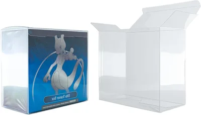 PET Elite Trainer Box 10 sztuk, plastikowa osłona na pudełka ETB 19 x 16,7 x 9 cm, kompatybilna z Pokémon Elite Trainer Box - Sztywny, wytrzymały, odporny na kurz