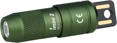 OLIGHT iMini 2 Mini LED USB ładowalna latarka brelok do kluczy z magnetyczną podstawą, 50LM 19,5g EOS Brelok do kluczy lampa ręczna, IPX6 Mała latarka kempingowa Zielony