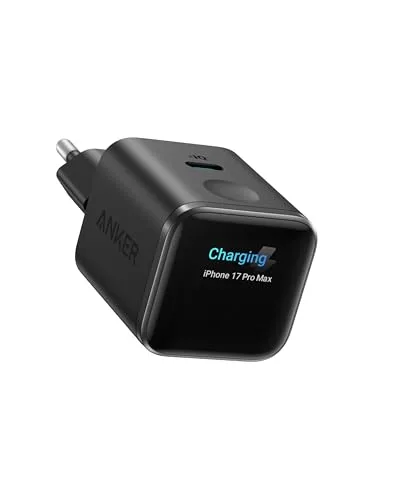 Anker 45W Nano Smart Display USB C Charger Fast Charging Smart Recognition Charger Care Mode Compact for iPhone Series 17/16/16, iPad, MacBook and Apple Watch
