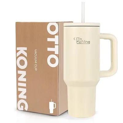 OTTO KONING Borraccia Termica 1,2L Acciaio Inox con Cannuccia e Manico