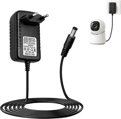 Uniwersalny zasilacz sieciowy 12 V, 2 A, zasilacz AC DC 100-240 V 50/60 Hz, ładowarka elektryczna z kablem 100 cm do taśmy LED, routera, kamery monitorującej, radiobudziku, monitora TFT, LCD