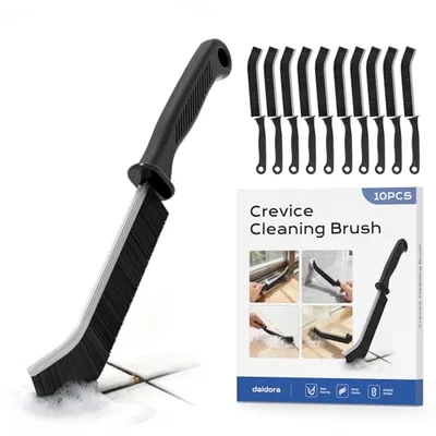 10 Pièces Brosse Joint Carrelage, Brosses Nettoyage Salle de Bain Poils Durs pour Cuisine, Salle d'eau, Évier, Douche et Sol