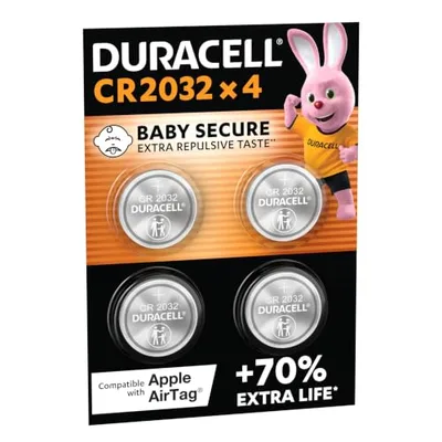 DURACELL 2032 Piles Boutons au Lithium (Lot de 4) 3V, CR2032