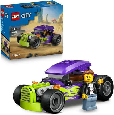 LEGO City Hot Rod 60485 | Auto wyścigowe dla dzieci, zestaw klocków konstrukcyjnych, prezent dla chłopca i dziewczynki, dla 5-latka, 81 elementów