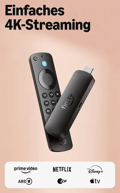 Amazon Fire TV Stick 4K Select (neueste Generation), beginne mit dem Streamen in 4K, Hunderttausenden von Filmen und Serienfolgen sowie kostenlosem Live-TV, finde Serien schneller mit Alexa+