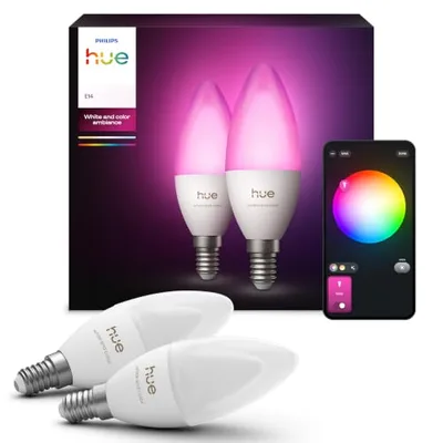 Philips Hue White and color ambiance podwójne opakowanie E14 2x470lm