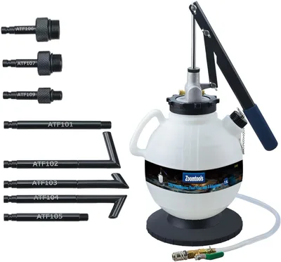 Strumenti di erogazione del sistema di ricarica ATF manuale da 7,5 litri Kit di strumenti per pompa di riempimento olio e liquido per trasmissione automatica con adattatori di riempimento ATF