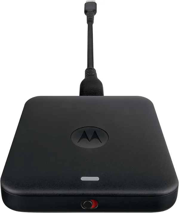Motorola Drive MA2 - Adattatore wireless Android Auto, sviluppato da Google, Wi-Fi 5 GHz, connessione automatica Bluetooth, USB-A e USB-C, multipunto