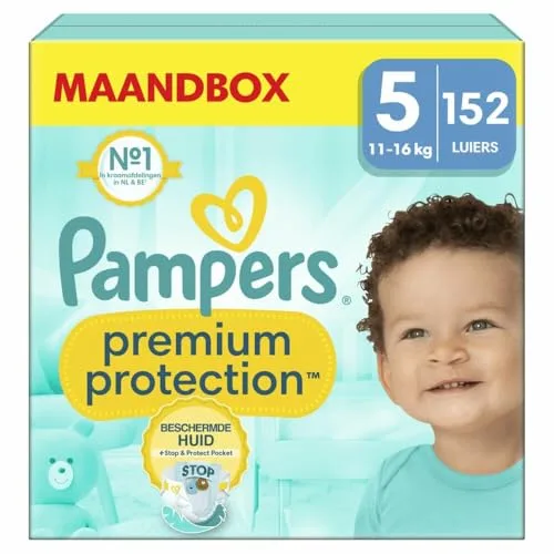 Pampers Premium Protection Größe 5, 152 Windeln, 11kg-16kg