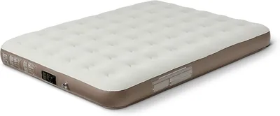 Amazon Basics Colchón Hinchable Eléctrico - Bomba Incorporada, Colchón de Aire Portátil con Bolsa de Transporte, Queen Size 203 cm L × 152 cm W × 24 cm H