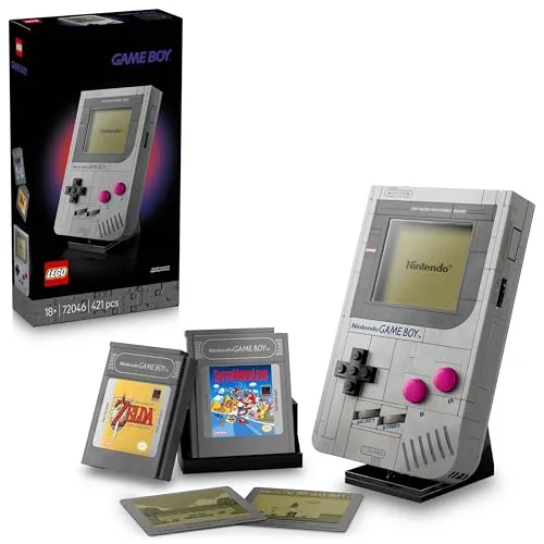 LEGO Super Mario Game Boy Set de Exposición de Nintendo - Maqueta para Adultos con 2 Cartuchos de Videojuegos Inc. Zelda: Link's Awakening y Super Mario Land - Regalo para Gamers 72046