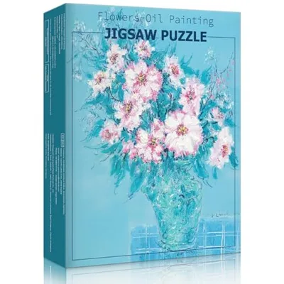 HUADADA Puzzle 500 Teile,Klassische Puzzles- Kunstausstellung -Puzzlespiele für Die Ganze Familie für Frauen Geschenke für männer (Blooming Flowers)