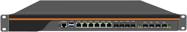 1U Firewall Appliance with QAT, PFSense, OPNsense, VPN, Router PC, PVE Server, Atom C3758, RN03, 6 x 1GbE LAN, 4 x 2.5GbE LAN, 4 x SFP+ X553, DPDK Support, 16G RAM, 128G SSD