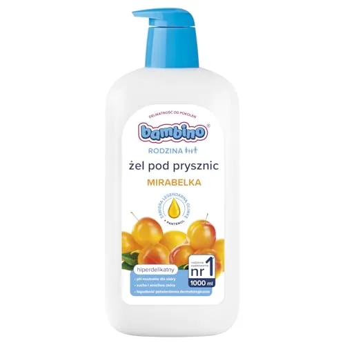 Bambino RODZINA Hiperdelikatny Żel pod prysznic o zapachu mirabelki 1000 ml : Amazon.pl: Uroda