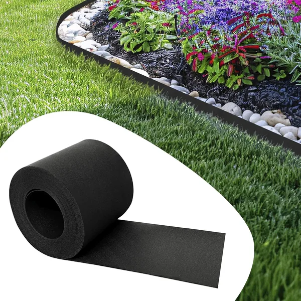GARDENIX TapeBORDER obrzeże trawnikowe z tworzywa sztucznego, długość 10 m, wysokość 14 cm, kolor czarny