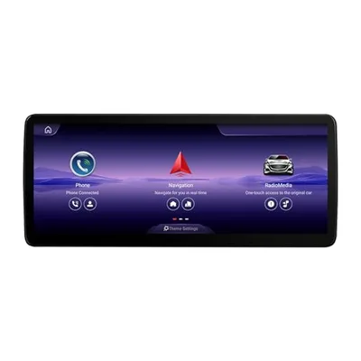 NAVIAVNO 12,3" 2K HD Car Radio Screen Stereo GPS do Mercedes C W205 GLC 253 NTG 5.0 Android 8-rdzeniowy Qualcomm 8 GB + 128 GB wbudowany bezprzewodowy CarPlay Android Auto DSP IPS 4G WiFi Bluetooth