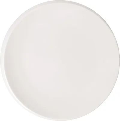 Villeroy und Boch - NewMoon talerz śniadaniowy, nowoczesny talerz na śniadanie, brunch, ciasto lub deser, z porcelany premium, nadaje się do mycia w zmywarce, biały, 24 cm