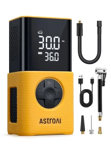 AstroAI Kabellose Elektrische Luftpumpe, Tragbare Akku Fahrradpumpe