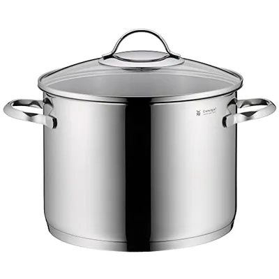 WMF Provence Plus - Olla Alta 24cm, 8,8 Litros para Verduras con Tapa de Cristal, Acero Inoxidable Cromargan Sin Revestimiento Antiadherente, Apto para Inducción