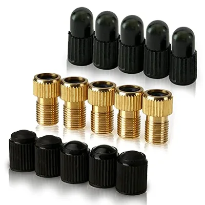 Adapter Zaworu Presta 5 + 10 Nakrętek - Presta na Schrader Rower