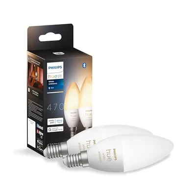 Philips Hue Lampadina LED smart E14, Confezione da 2