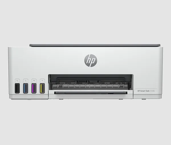 HP Smart Tank 5105 1F3Y3A, Stampante Multifunzione A4 con serbatoio di inchiostro ad alto volume di stampa, stampa fronte/retro manuale, scansione, copia, 22 ppm, USB, Wi-Fi, HP Smart, Bianca