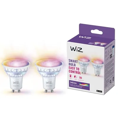 WiZ GU10 Faretto Smart, Sostituzione lampadina GU10 da 50W, Confezione da 2