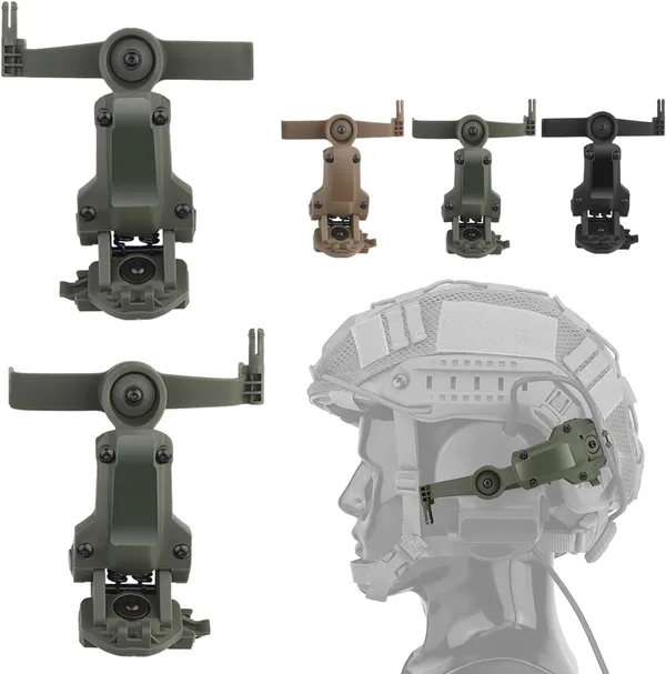 Schnellhelm ARC Rail Adapter COMTAC3 Taktische Tonabnehmer Headset Suspension Kopfhörer Halterung Multi-Winkel Rotation für OPS CoreARC & Team Wendy M-LOK Schiene, Jagd Ohrenschützer Unterstützung
