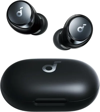 Soundcore by Anker Space A40 auricolari bluetooth con Cancellazione Rumore Attiva Adattiva, Riduzione del Rumore fino al 98%, 10 Ore di riproduzione in singolo, Suono Hi-Res, Design comodo, App